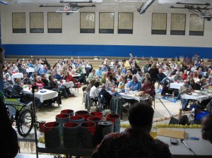 This is the weirdest Chili Cook-Off I've ever been to.  Why does that guy keep asking us questions?  